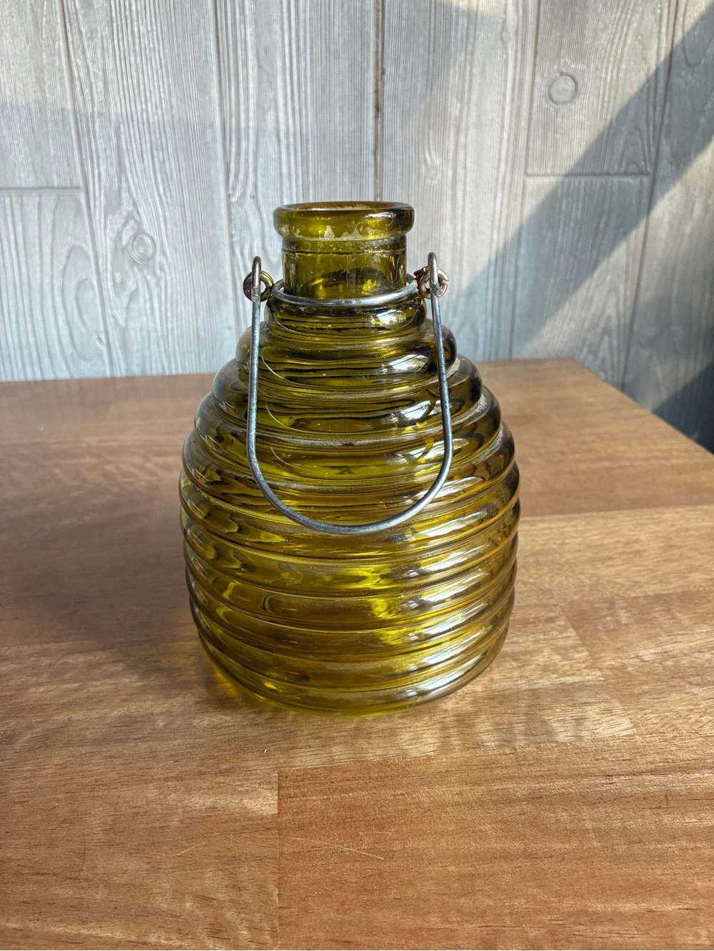 Vintage Bee Hive Shape Fly, Wasp, Insect Catcher Trap Glass